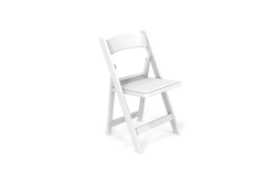 Resin White Padded Chair